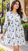 Floral Printed Fit & Flare Dress