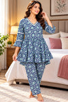 Floral Printed Peplum Kurta Set