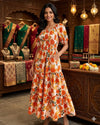 Floral Printed Tiered Maxi Dress