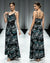 ropical Leaf Print Maxi Dress