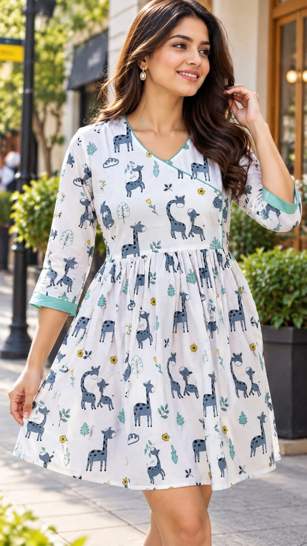 Floral Printed Fit & Flare Dress