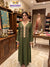 Elegant Olive Green Embroidered Long Kurta Dress