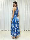 Floral Halter Neck Maxi Dress